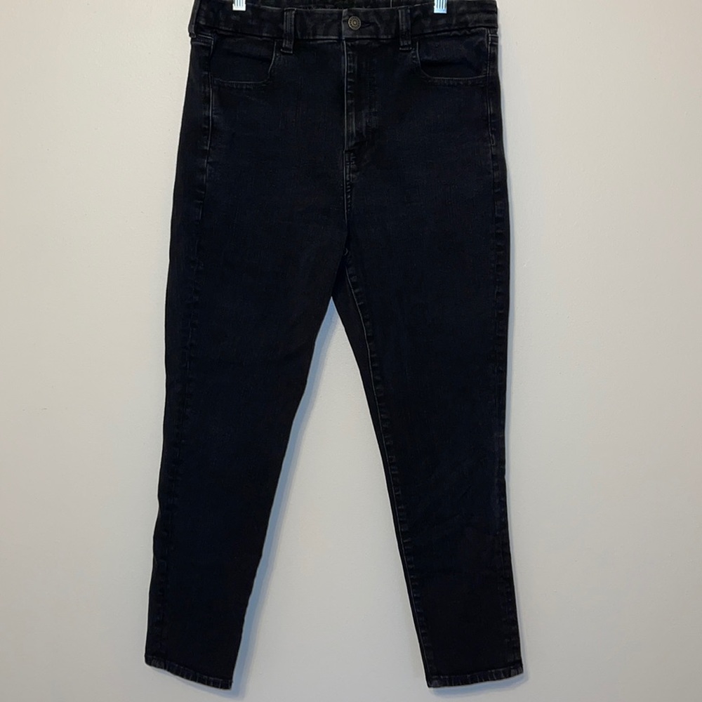 AEO Curvy Super Hi Rise Black Jegging Size 14
